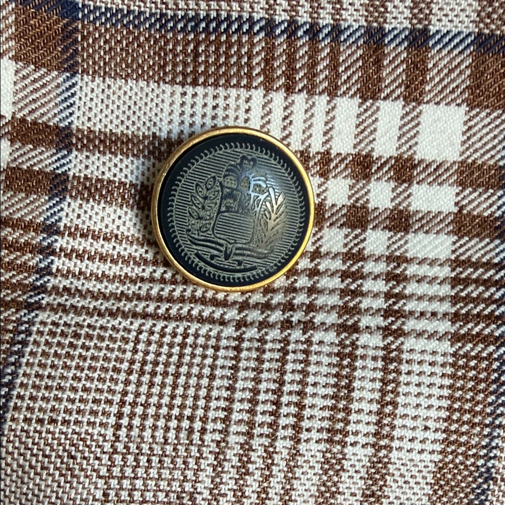 Veronica Beard Viva Dickey Brown Plaid Double-Breasted Blazer - Picture 2 of 10